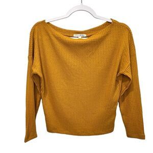 EXPRESS ONE ELEVEN Women’s Boat Neck Yellow Top Size XS